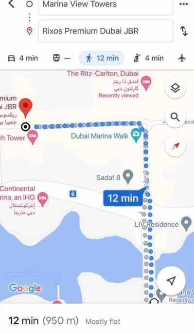 Panoramic Sea Views Studio Apartment - Marina Dubai Dış mekan fotoğraf